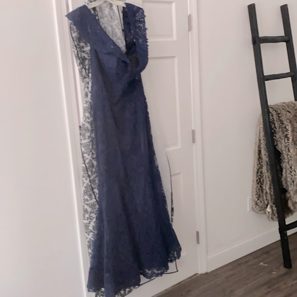 Mother of the Groom dress- Navy blue lace